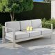 Linon Key Largo Gray Aluminum/Fabric Outdoor Sofa-1