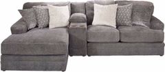 Jackson Furniture Mammoth 3-Piece Smoke Sectional Sofa Set