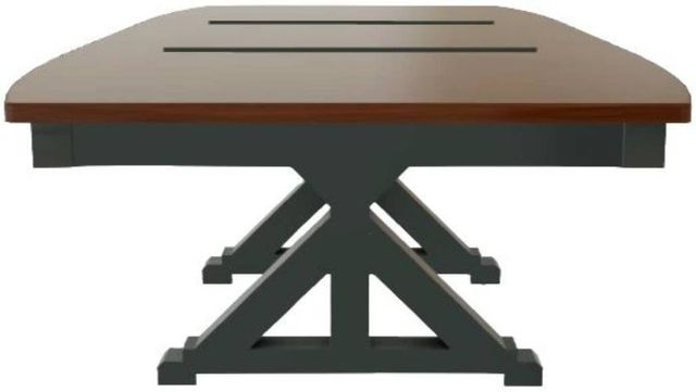 Mavin Customizable 42" x 72" Boat Extendable Dining Table with 12" Leaf-2
