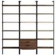 Coaster® Owens Wallnut 3-Piece Wall Mounted Bookshelf Set-1