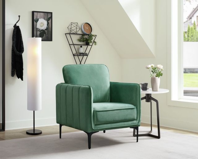 Elements International Rae Green Velvet Accent Chair-1