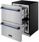 Thor Kitchen® Gordon Ramsay 24" 5.4 Cu. Ft. Stainless Steel Under-Counter Outdoor Freestanding Freezer Drawer with Blue Handle-3