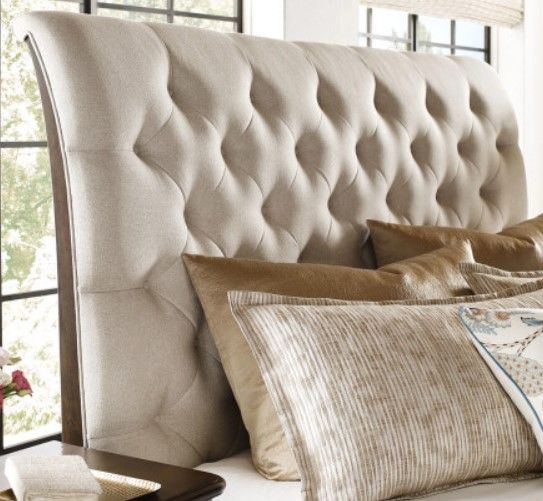 Kincaid® Commonwealth Herndon Brown/White Queen Upholstered Panel Bed-1