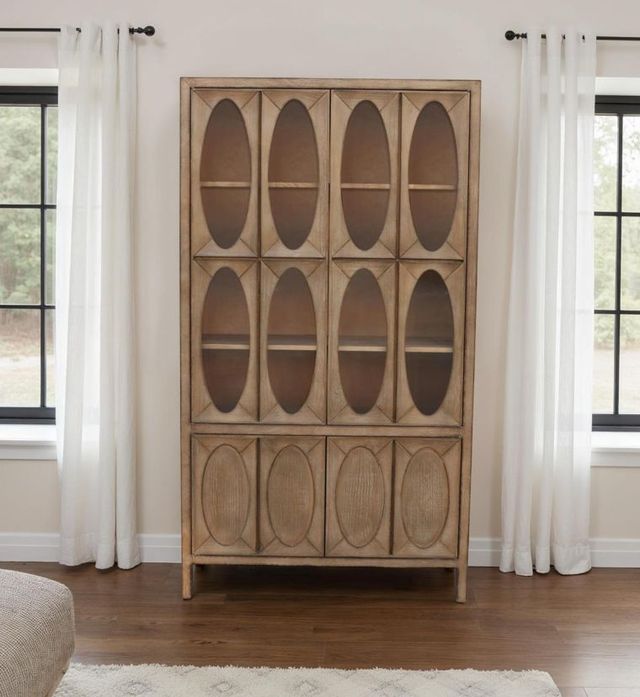 Nest Home Collections Gemma Antique Natural Tall Cabinet-1