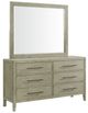 Elements International Versailles Contemporary Gray 6-Drawer Dresser and Mirror-0