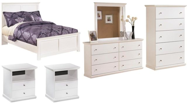 Signature Design by Ashley® Bostwick Shoals 6-Piece White Full Panel Bed Set-0
