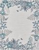 KAS Rugs Dahlia Ivory/Blue Garden Border 5'x7' Area Rug-2