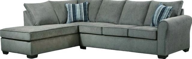 Fusion Furniture Britta Greystone 2-Piece Gray Left-Arm Facing Chaise Sectional-0