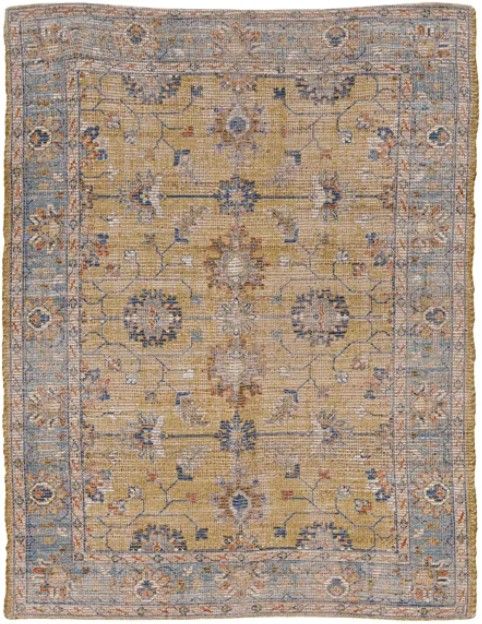 KAS Rugs Morris Gold/Lt Blue Karissa 5'x7' Area Rug-0