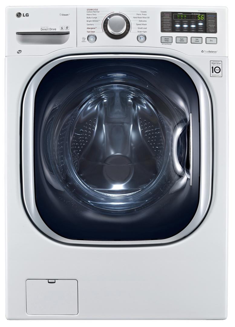 LG 4.2 Cu. Ft. White Front Load Electric Washer Dryer Combos | Ra