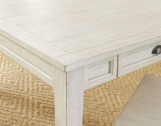 Steve Silver Co. Cayla Antiqued White Dining Table with Leaf-1