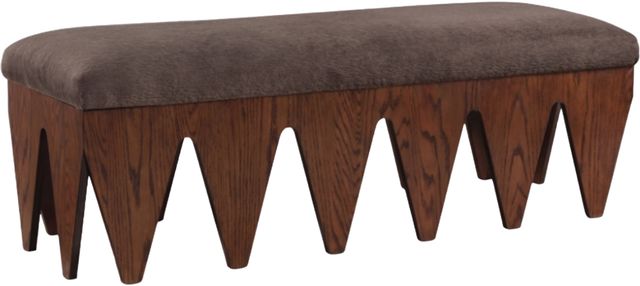 Meridian Furniture Altair Brown/Walnut Fabric Upholstered Bench-0