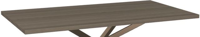 Amisco Customizable Asterisk Ash 72" Rectangular Table with Metal Stand-1