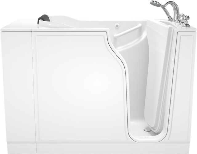 American Standard Premium Series White Alcove Walk-In Soaking Bathtub-0