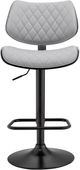 Armen Living Leland Gray/Matte Black Adjustable Height Stool-4