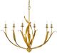 Currey & Company Menefee Antique Gold Leaf Chandelier-0