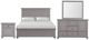 New Classic® Home Furnishings Jamestown 4-Piece Gray California King Panel Bedroom Set-0