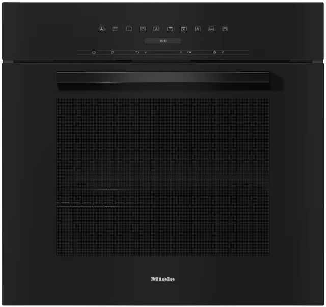 Miele 30" Obsidian Black Convection Single Electric Wall Oven with Self Clean-0
