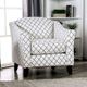 Furniture of America® Verne Gray/Ivory Diamond Chair-1