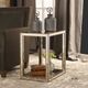 Uttermost® Julie Antique Mirror End Table with Antique Gold Accents-1