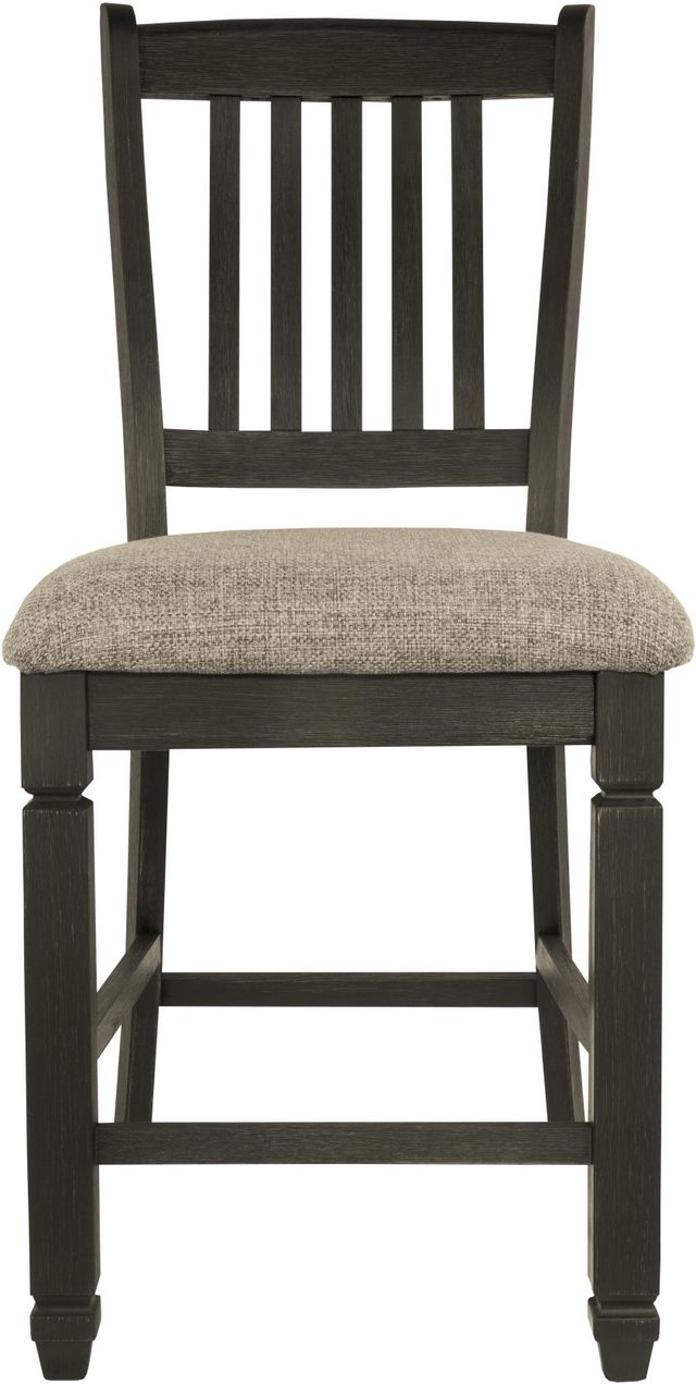Signature Design by Ashley® Tyler Creek Black/Grayish Brown Upholstered Bar Stool-1