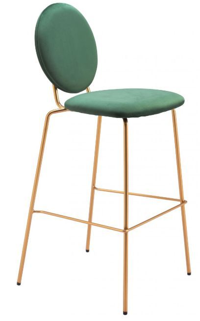 Zuo® Modern Odessa Gold/Green Barstool-3