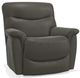 La-Z-Boy® James Charcoal Leather Power Rocking Recliner with Headrest and Lumbar-0