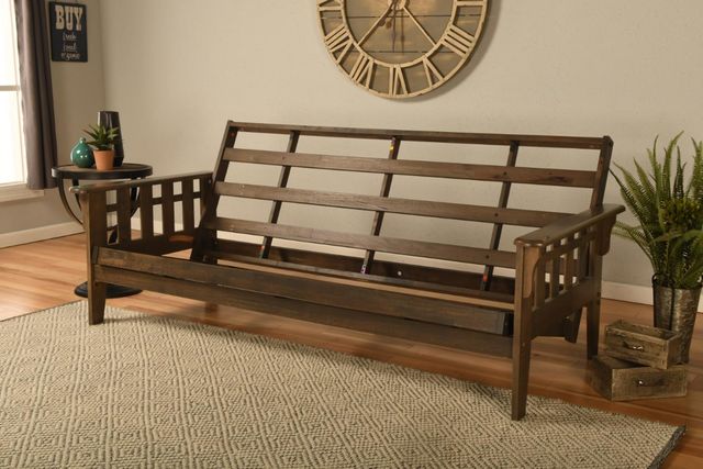Kodiak Furniture Tucson Oregon Trail Saddle/Rustic Walnut Full Futon with Mattress-2