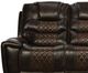 Corinthian Furniture Mcgregor Brown/Tobacco 91" Manual Reclining Sofa with Dropdown Table-1
