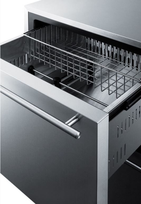 Summit® 3.4 Cu. Ft. Stainless Steel Refrigerator Drawers-1