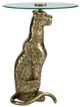 Signature Design by Ashley® Vallain Glass Top Accent Table with Antique Gold Base -2