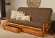 Kodiak Furniture Monterey Linen Cocoa/Butternut Queen Storage Futon with Mattress-4