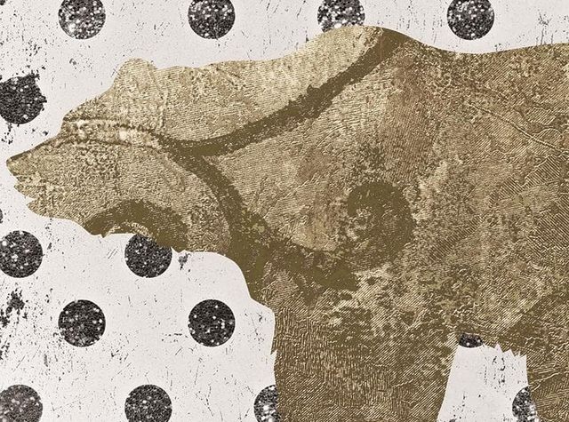 Classy Art Forest Glam Bear by Sophie Six Wall Art-1