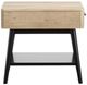 Magnussen Home® Fletcher Driftwood Rectangular End Table with Black Base-3