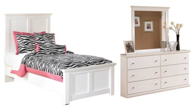 Signature Design by Ashley® Bostwick Shoals 3-Piece White Twin Panel Bed Set-0