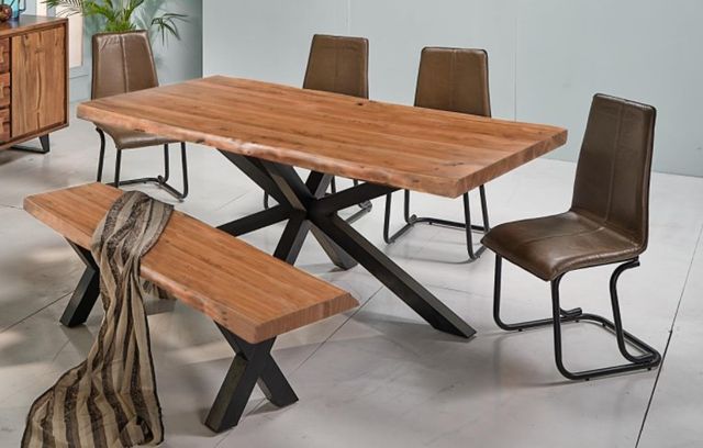 Jaipur Furniture Eberhard Black/Brown 80" Dining Table-1