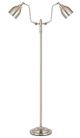 Cal® Lighting & Accessories Dual Light Pharmacy Brushed Steel Floor Lamp-0