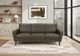 Monarch Specialties Inc. Brown 77" Faux Leather Sofa with Walnut Wood Legs-1