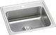 Elkay Lustertone® Classic Lustrous Satin 22" x 19-1/2" x 10-1/8" 1-Hole Single Bowl Drop-In Sink with Perfect Drain®-0