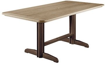 C R Plastics 72" Chocolate/Beige Rectangular Dining Table-0