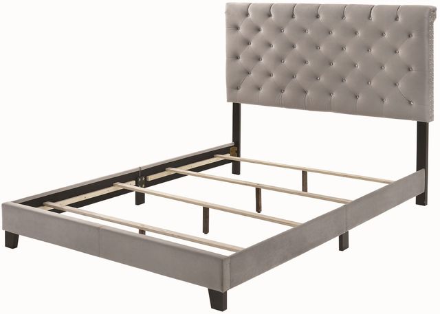 Coaster® Warner Grey Queen Upholstered Bed-1