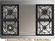 Ilve® Majestic III 40" Custom Pro Style Dual Fuel Natural Gas Range with Solid Door and Brass Trim-1