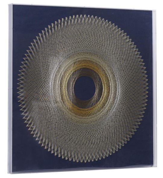 Deco Marche U Select Blue Circular String Art Shadow Box-1