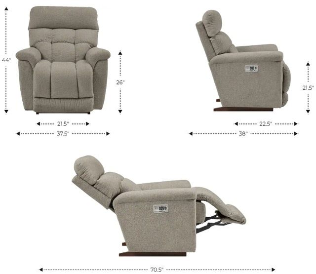 La-Z-Boy® Fulton Linen Power Rocking Recliner with Headrest-2