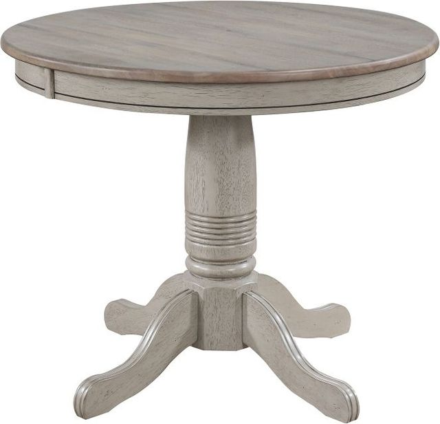 Winners Only® Ridgewood Oat Top Dining Table with Gray Pedestal Base-0