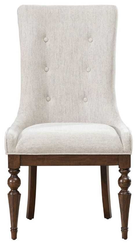 Liberty Furniture Arden Road Cream/Satin Cherry Upholstered Dining Side Chair-2