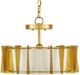 Currey & Company Berwick Contemporary Gold Leaf Semi-Flush Lighting-1