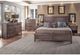 American Woodcrafters 2800 Aurora Weathered Gray King Sleigh Bed with Panel Footboard-1