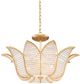 Currey & Company Bunny Williams Bebe Clear/Contemporary Gold Leaf Chandelier-0