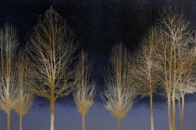 StyleCraft Forest Black/Blue/Gold Wall Art-1